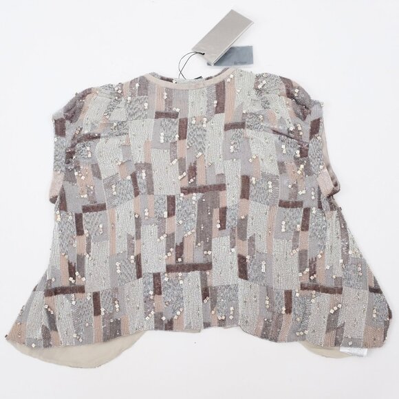 Giorgio Armani Black Label jacket sz S / M couture embellished jacket silver 12k - Picture 6 of 14